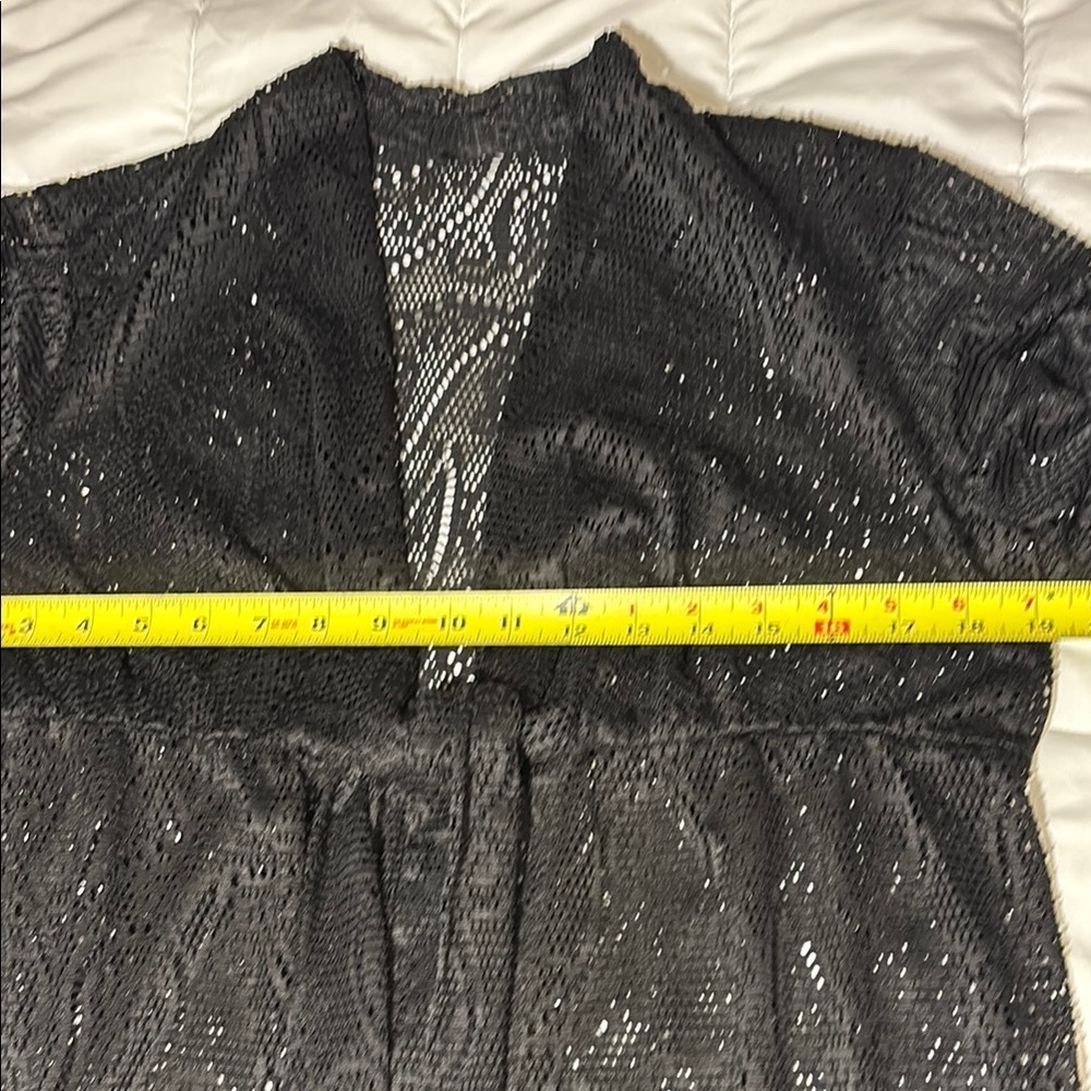 Black Tie Front 3/4 Sleeve Swim
Cover Up - Picture 2 of 8